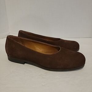 Clarks Collection Leather Espadrilles Brown Size 6 Very Cutsy Very Demure